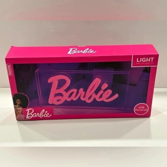 Barbie Paladone Barbie Logo LED Neon Pink Sign, Room Decor - Picture 2 of 9